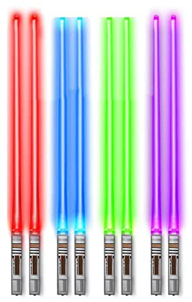 4 Paia Di Bacchette Per Spada Laser, Bacchette A LED Resistenti Leggere Portatili Prive Di BPA E Sicure Per Gli Alimenti Per La Cucina Di Casa All'aperto