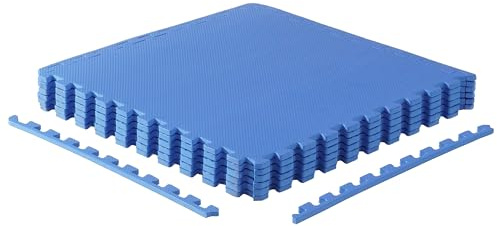 CAP Barbell 1-Pack of Exercise Puzzle Mats 24x24 x 1/2 T Pattern-Blue