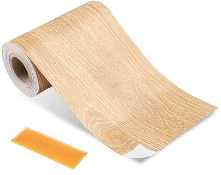 ztowoto Bordo autoadesivo per parete, cornice per porte e finestre, bordo autoadesivo per casa, bagno, cucina, soggiorno (rovere caffè, 1000 x 10 cm)