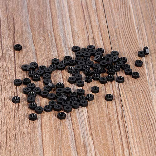 100 Stück M2 M3 M4 Kunststoff Nylon Sechskant Innensechskant Abstandshalter Rundkopf Schraubenmutter für Sechskantmuttern Montage und Reparaturen