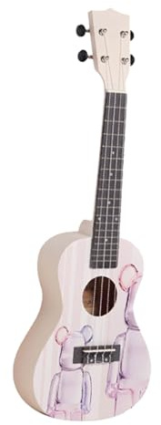 Professionelle Ukulele Ukulele Einsteiger-Hawaii-Gitarre Mit Vier Saiten 23 Zoll Farbverlauf Und Zubehör(Stripes)