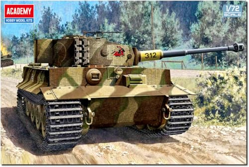 Academy - 1/72 Tiger I, Späte Version - Plastik-Modellbau - Maßstab: 1:72
