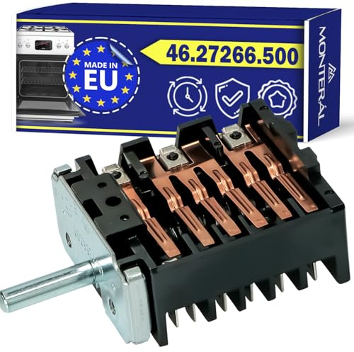 Schalter für Backofen und Elektroherde mit 7 Positionen 16A 250V mit dem Originalcode 46.27266.500 4627266500 für EGO - MADE IN EU - Garantie 10 Jahre - MONTERAL