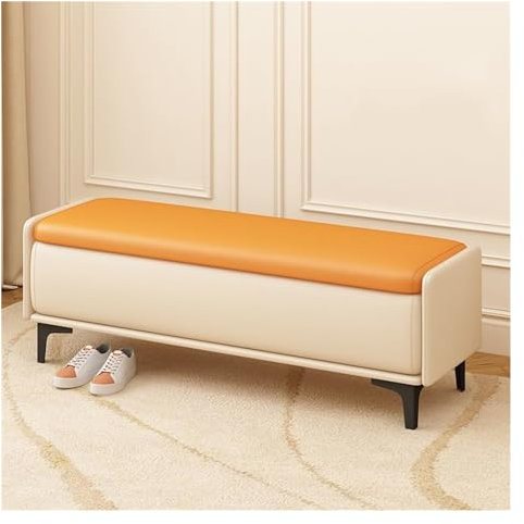 Moderne gepolsterte Bettbank mit Stauraum, Ottomane, Eingangsbank für Nachttisch, Fußhocker, Couch, Sitz, lange Bank für den Eingangsbereich, 160 x 40 x 40 cm