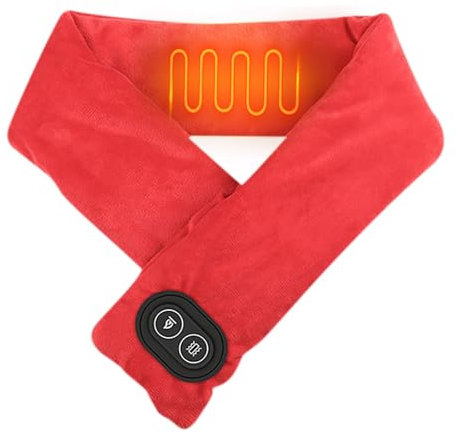 Beheizbarer Schal Damen, USB Beheizter Nackenwickel für Frauen Nackenwärmer Elektrisch Heizschal, Wärmekissen Elektrische Massage Hals Wrap,Beheizter Halstuch Nacken Smarter Wärmeschal für Innen Außen