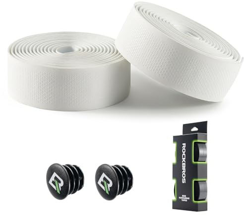 ROCKBROS Rennrad Lenkerband 220 cm, 2 Rollen Lenkerbandset | Stoßdämpfend und rutschfest, extra lang und selbstklebend, einfache Montage für Rennrad, Gravel Bike und Trekkingrad
