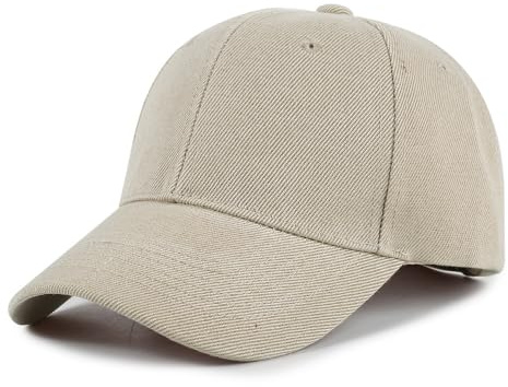 BrightGlow Casquette de Baseball Enfant Réglable Casquette de Baseball Couleur Unie Casquette de Baseball Unisexe Casquette de Sport d'été Chapeau de Soleil Garçon Fille pour Extérieur, beige, taille