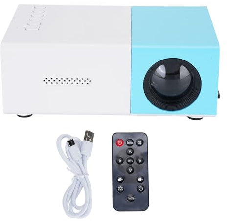 Mini Projecteur, 1080p 6000lm 100ansi, Auto Keystone, 14 à 100 en Projection, Projecteur de Film à Domicile Compatible avec HDMI/USB/TV/Smartphone/PC/Ordinateur