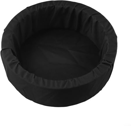 Floating Pond Planters Woven Fabric Aquatic Plant Holders Fish Shelter for Water Features 23cm & 14cm Black(L)