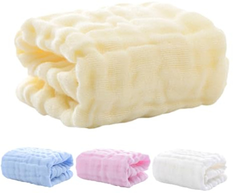 UKCOCO 4piezas Toalla Cuadrada De Algodón Para Bebés Paños De Muselina Para Eructar Toallitas Absorbentes Para Salivación Para Cuidado Infantil