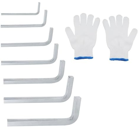 Coshar Destornillador de cabeza cuadrada en forma de L, juego de llaves cuadradas de acero al cromo vanadio para tornillos de agujero de bolsillo, 3 mm, 4 mm, 5 mm, 6 mm, 7 mm, 8 mm, 10 mm