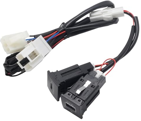 Hoypeyfiy Presa di ricarica USB QC3.0 PD di tipo C, adattatore di ricambio per VW Golf 6, Golf 5, Scirocco, Jetta MK4 IV, doppia presa di ricarica USB