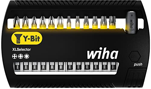 Wiha Bit Set XLSelector Y-Bit 13-tlg. I 50 mm PH, Pozidriv, TORX 1/4 E6,3 I magnetischer Bithalter I Impact- & Schlagschrauber geeignet (41834)