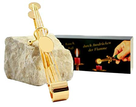 Dresden Onlineshop - Kerzenlöscher Zange zum geruchsneutralen Kerzen löschen / 18cm Lange & Elegante Kerzenzange in Gold zum Kerzen ausmachen (Farbe: Gold)