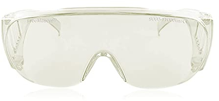 FREEMASCOT OD 6+ 9000nm - 11000nm Wellenlänge CO2 Laser-Schutzbrille für 10,6um CO2, 10600nm Laser-Schutzbrille
