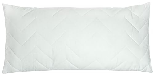 ZOLLNER antiallergisches Kopfkissen mit Zick-Zack-Steppung in 40x80 cm - Polyesterfüllung - atmungsaktiver Bezug aus Mischgewebe - waschbar bis 95°C - Hotelqualität