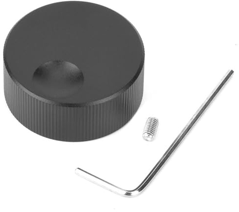 Potentiometer-Knöpfe, Potentiometer-Lautstärkeregler-Drehknöpfe 6 mm Aluminium-Drehregler für elektronische Potentiometer-Knöpfe 32 x 13 mm Schwarz