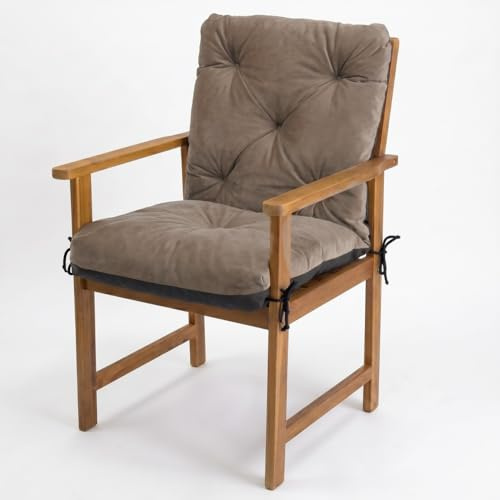 4L Textil trädgårdsstolsdyna för fåtölj Dynor för utomhusstolar(50x50x50 cm, Brun)