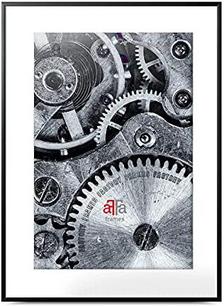 aFFa frames Cornice per Foto 70x100 cm – Cornice Foto in Alluminio con Vetro Acrilico Frontale – Cornice Poster Rettangolare Facile da Pulire per Immagini Certificati Nero