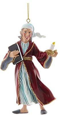 The Bridge Collection Ebenezer Scrooge in a Bath Robe Ornament