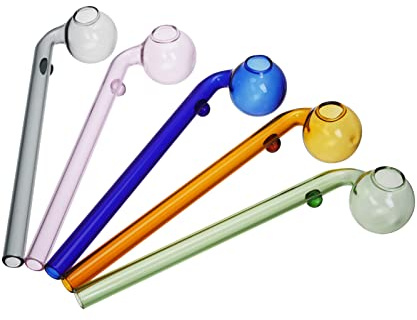 RORA Glaspfeife 10pcs 16cm Länge Hand kleine Pfeife bunte Mini handgemachte Glas Bongs
