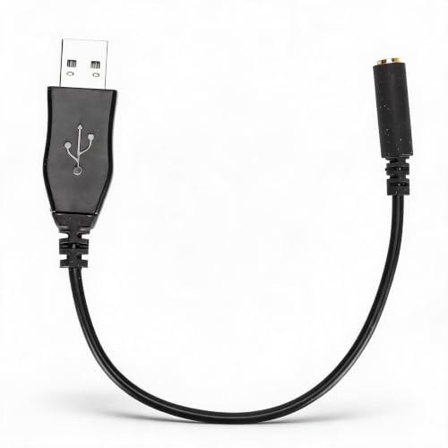 USB A auf 3,5-mm-Kopfhörerbuchsenadapter, für Headset-Adapter, Aktives Clip-Mikrofon, für PC, für , für PS5, Laptop-Desktop-Computer