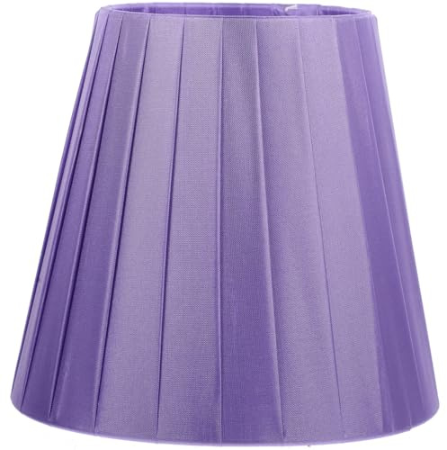Mikikit Small Clip-on Drum Lampshades Set of 2 with Fabric and Metal Base 5.51X10.24X5.12In Replacement Lampshade for Wall and Table Lamp Bedroom Living Room Lighting