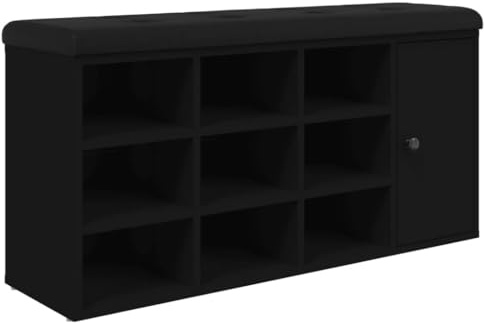 vidaXL Schuhbank Schwarz 102x32x50 cm Holzwerkstoff