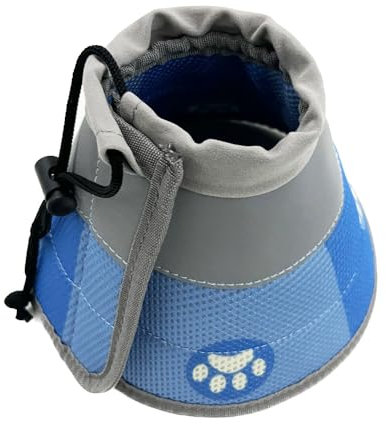 1 copricapo conico, morbido collare ricreativo per animali domestici, collare regolabile per gatti, adatto per cani e gatti di piccola taglia, recupero chirurgico (blu,M)