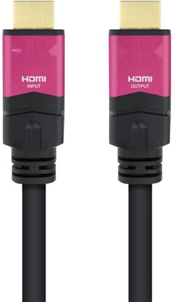 Blendend Cable HDMI 2.0 4K@60Hz, Repetidor A/A-A/M, Negro, 15m, ideal para transmitir video y audio de alta definición a largas distancias.