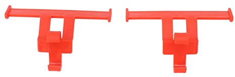 Grcfumo 1 Paar Clogs Schuhe Heckflügel Dekor, 6 Farben glänzende Hausschuhe Schwanzflosse Dekoration, Schuhschnallen Supercar Spoiler Wing für Handtasche, Wand, Tür (Red)