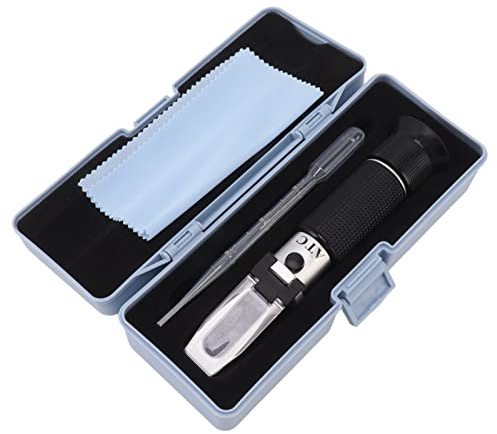 Grcfumo Brixmeterrefraktometer, Tragbares 10 Bis 30 Prozent Aluminium, Tragbares Handzuckergehalthydrometer, Professioneller Konzentrationsrefraktometertester Fr Obst, Honig