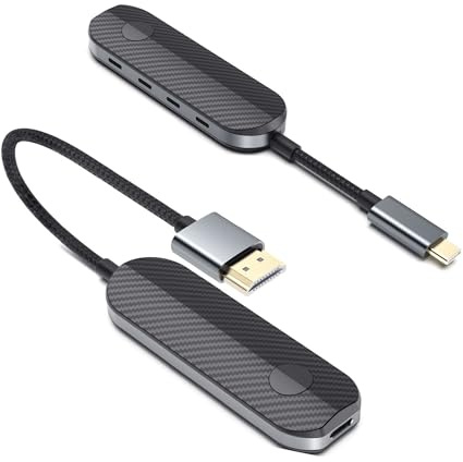 dibdib Émetteur et récepteur HDMI sans fil, adaptateur HDMI sans fil 1080p HD pour diffuser des vidéo/audio depuis un ordinateur portable/PC vers un téléviseur HD/projecteur, aucune configuration ni