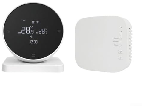 WiFi Smart Thermostat Temperature Controller for Water and Gas Boilers, Wireless Programmable Digital Room Thermostat with Smart LIFEs App Control, RF433(With WIFI)
