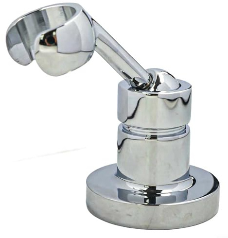 Caswynlife Support de pommeau de douche réglable à 360 ° avec vis pour fixation de douche standard, support de douche à main de salle de bain pour un ajustement et un débit d'eau optimal (argenté)