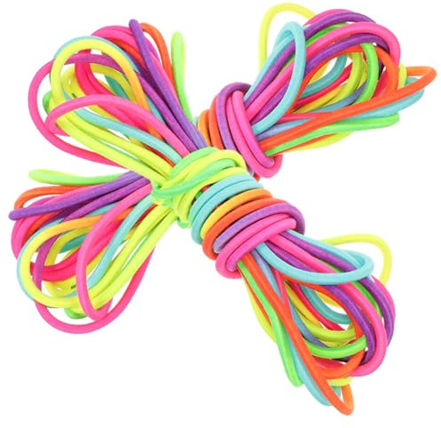 JOINPAYA Cuerdas de Saltar de Goma para 2 Piezas 7 Metros Multicolor Banda Elástica para Fitness Ejercicio al Aire Libre Juego Educativo Niñas