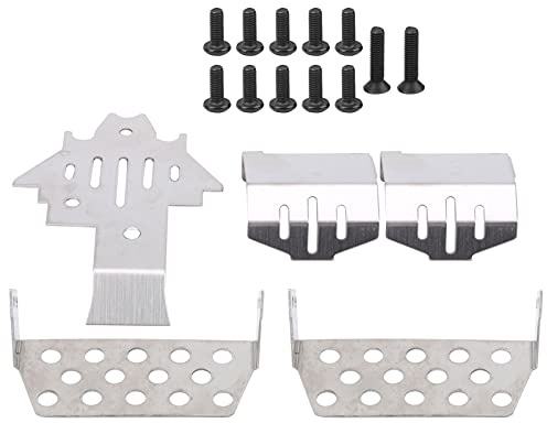 Gucagle Juego de 5 Piezas Placa Antideslizante de protección blindada de chasis Universal para automóvil RC Serie TRX4 Hecho de Acero Inoxidable Ligero Durable Color