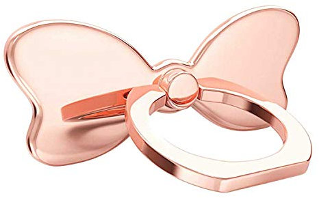 PZOZ Phone Ring Holder and Hand Grip 360 Adjustable Finger Metal Stand Car Mount Universal for iPhone Mobile Smartphones Tablets XR Xs Max 8 7 6 6s 5s plus Samsung S5 J6 HUAWEI Sony (Rose Gold)