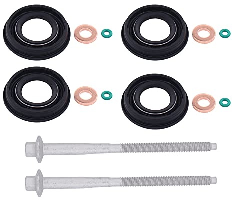 HouYeen Diesel-Einspritzdüsen-Dichtungen, Unterlegscheiben, O-Ring-Klemmschrauben-Set für Transit MK7 2.2 2.4 TDCi