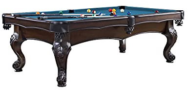 Billiard-Royal Billardtisch Pooltisch Modell Artemis 8 ft. mit hochwertigem K-55 Bandengummi und freier Tuchwahl, Tuchfarbe:Electric Blue