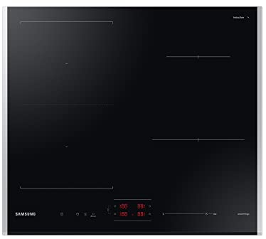 Samsung Plaque à induction autonome (NZ64B5046JK/U1), 60 cm, vitrocéramique, FlexZone, SmartThings Cooking, touches tactiles avec curseur