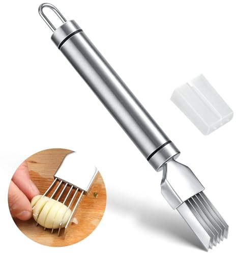 Yuanchu Shred Silk The Knife, Spring Onion Slicer Edelstahl Scallion Slicer Gehackte Grüne Zwiebel Messer Haushalt Gadgets Zwiebel Shredder Messer Scallion Cutter Für Viele Gemüse und frisches Obst