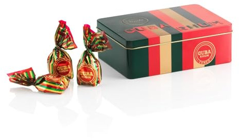 Venchi - Latta Cuba Rhum, 200 g - Cioccolatini Cuneesi al Rhum Caraibico e Cioccolato Fondente 60% - Senza Glutine - Vegano - Idea Regalo