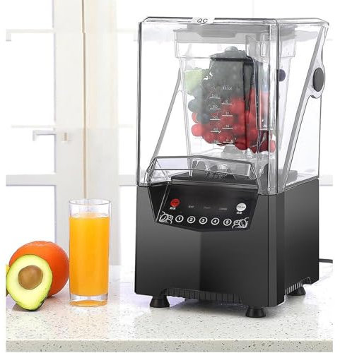 YLANMEI Mixeur Professionnel, Machine à Smoothie 2000 ML, avec boîtier Acoustique Silencieux, 6 Lames autonettoyantes, pour Cuisine, Fruits, Shakes, Smoothies et Boissons (2200 W)