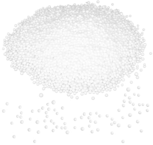 Tofficu Bean Bag Chair Foam Filling Beads 3-5mm White Foam Particles 200g Pack for Sofa Cushion Stuffing and Bean Bag Refill
