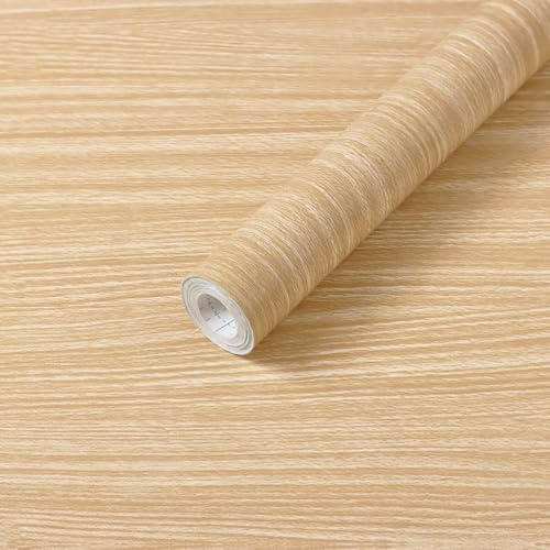 Heroad 197 x 17.7 Contact Paper Peel and Stick Wallpaper Wood Contact Paper for Cabinets and Drawers Countertops Modern Natural Light Wood Grain Oak Maple Cherry Removable Paper Vinyl