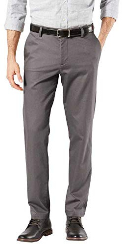 Dockers Signature Khaki Slim Fit Pants Pantaloni, Magnet, 33W / 32L Uomo