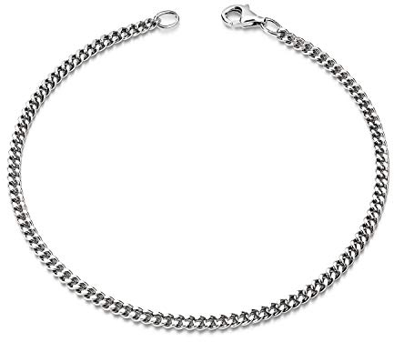 MATERIA Armkette Damen Silber 925 - Panzer-Kette-Armband 2,8mm SA-134-19 cm