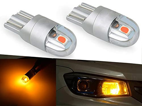 SageSunny t10 w5w luz de posición led luces nocturnas 12v 3000K ámbar naranja 168194 bombilla led intermitente luz led de noche para motocicleta - un año de garantía