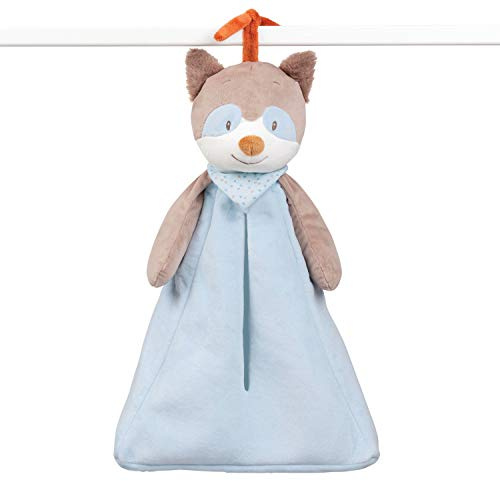Nattou Windeltasche Waschbär Bob mit Aufhänger, 60 x 33 x 12, Jim und Bob, Blau/Grau/Weiß
